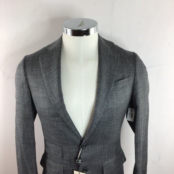 Thom Sweeney Steel Gray Two Button Suit SZ 46/US36 - Picture 4 of 11